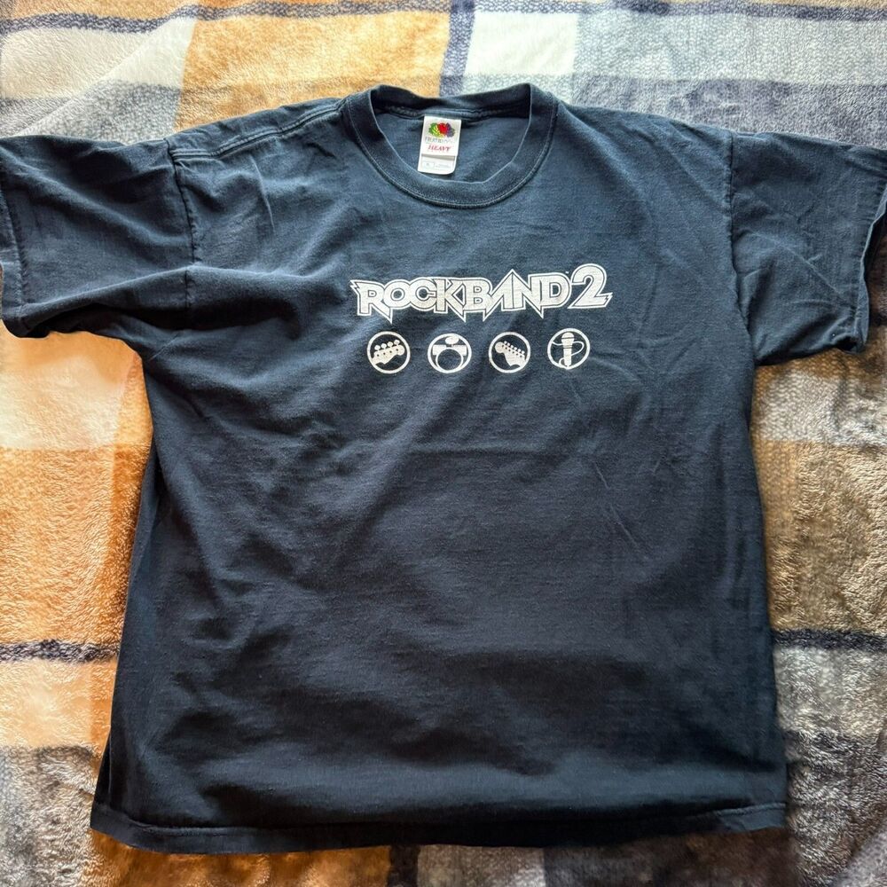 Rare Rock Band 2 Limited Edition Promo T-Shirt Size XL Fruit of Loom Heavy Tag